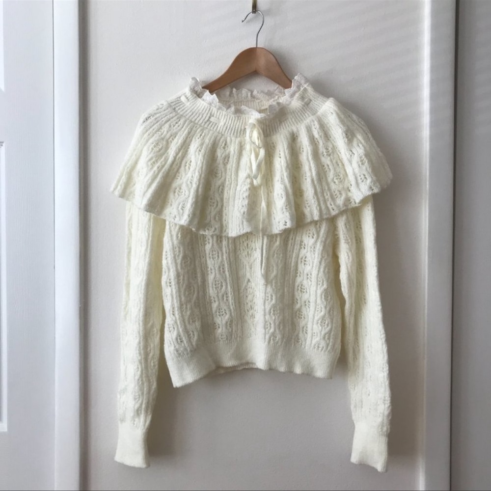 Mango Openwork Knit Sweater